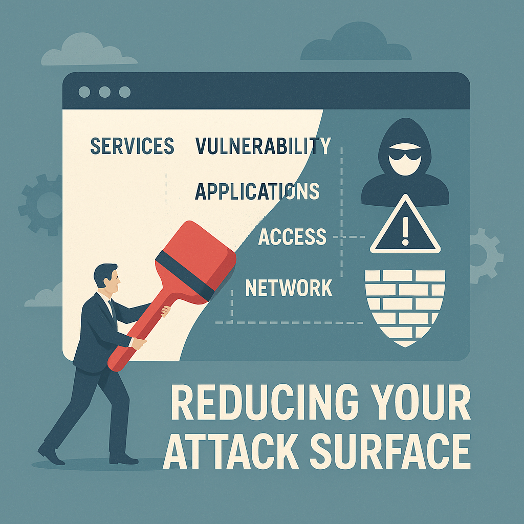 Dramatically reducing your attack surface involves systematically identifying and eliminating vulnerabilities within your system network or application that could be exploited by cyber threats This can be achieved through strategies such as minimizin-1