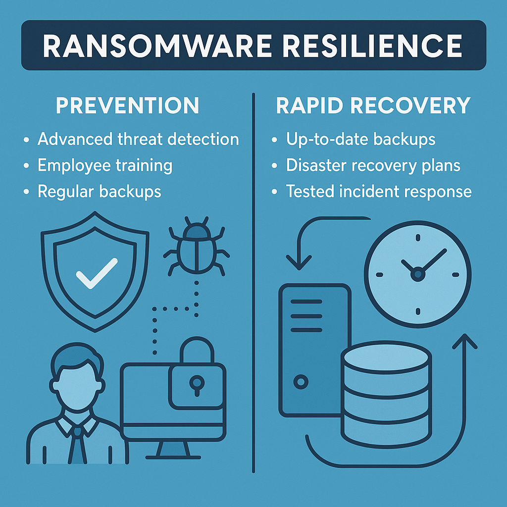 Ransomware resilience refers to an organizations ability to withstand and effectively respond to ransomware attacks minimizing their impact on operations and data integrity This involves implementing robust security measures such as advanced threat d-1
